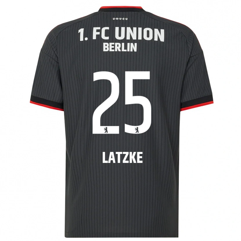 Danxen Niño Camiseta Jannes Latzke #25 Negro Blanco Rojo 2ª Equipación 2026/27 La Camisa