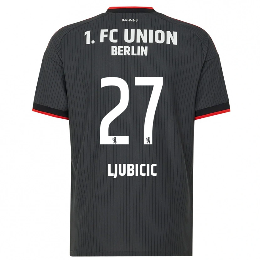 Danxen Niño Camiseta Marin Ljubicic #27 Negro Blanco Rojo 2ª Equipación 2026/27 La Camisa