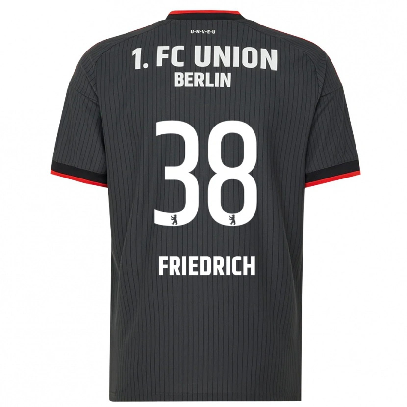 Danxen Niño Camiseta Julien Friedrich #38 Negro Blanco Rojo 2ª Equipación 2026/27 La Camisa