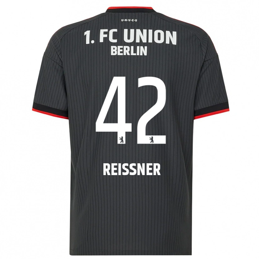 Danxen Niño Camiseta Naika Reissner #42 Negro Blanco Rojo 2ª Equipación 2026/27 La Camisa