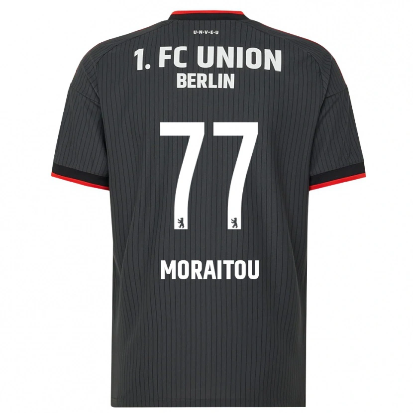Danxen Niño Camiseta Athanasia Moraitou #77 Negro Blanco Rojo 2ª Equipación 2026/27 La Camisa