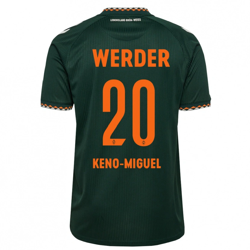 Danxen Niño Camiseta Keno-Miguel Meyer #20 Verde Oscuro Naranja Blanco 2ª Equipación 2026/27 La Camisa