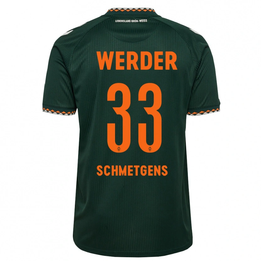 Danxen Niño Camiseta Mick Schmetgens #33 Verde Oscuro Naranja Blanco 2ª Equipación 2026/27 La Camisa