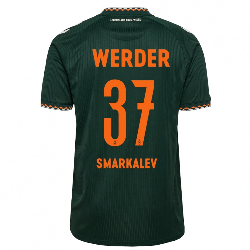 Danxen Niño Camiseta Stefan Smarkalev #37 Verde Oscuro Naranja Blanco 2ª Equipación 2026/27 La Camisa