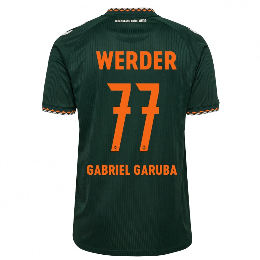 Danxen Niño Camiseta Najib Gabriel Garuba #77 Verde Oscuro Naranja Blanco 2ª Equipación 2026/27 La Camisa