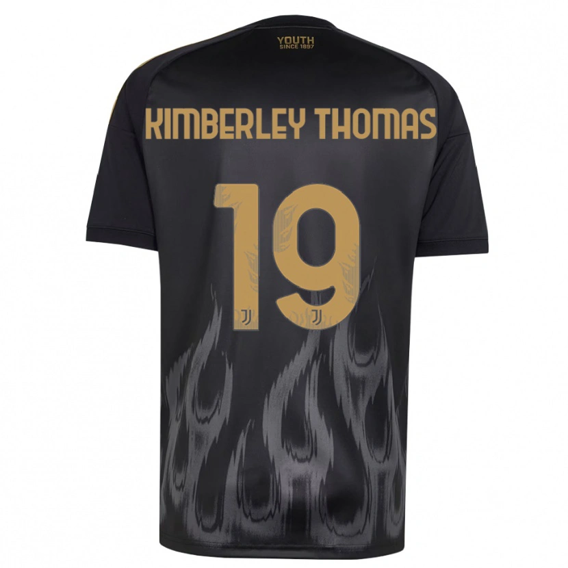 Danxen Niño Camiseta Lindsey Kimberley Thomas #19 Negro Marrón Equipación Tercera 2026/27 La Camisa