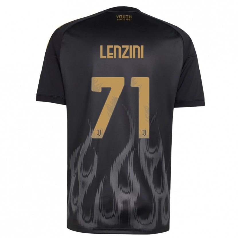 Danxen Niño Camiseta Martina Lenzini #71 Negro Marrón Equipación Tercera 2026/27 La Camisa