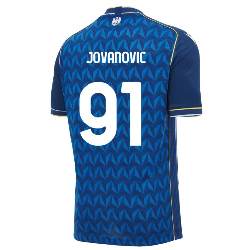 Danxen Niño Camiseta Lazar Jovanovic #91 Azul Real Blanco Azul 2ª Equipación 2026/27 La Camisa