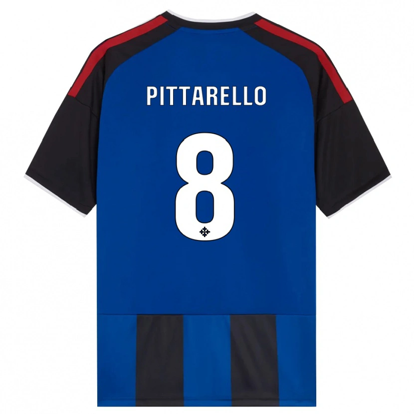 Danxen Niño Camiseta Filippo Pittarello #8 Negro Rojo Blanco Azul 1ª Equipación 2026/27 La Camisa