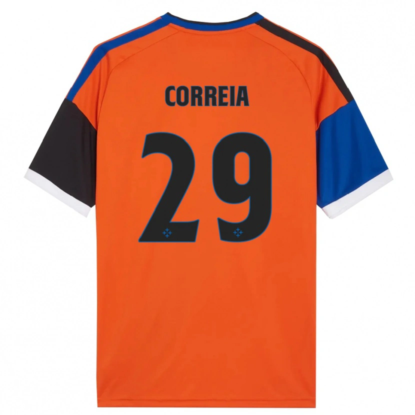 Danxen Niño Camiseta Omar Correia #29 Naranja Azul Negro Blanco 2ª Equipación 2026/27 La Camisa