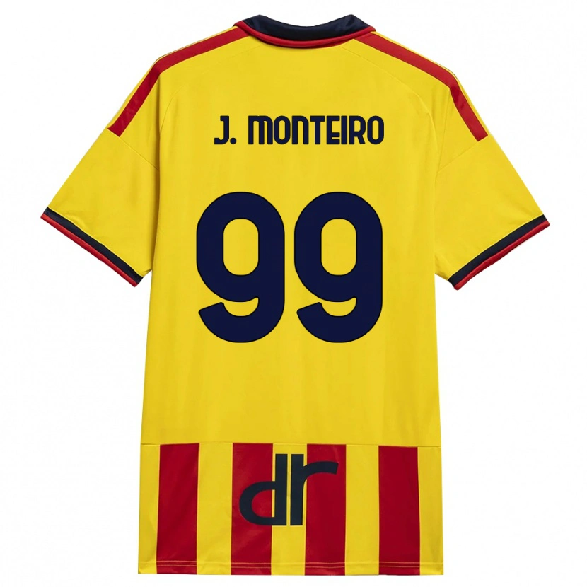 Danxen Niño Camiseta Joël Monteiro #99 Amarillo Rojo 1ª Equipación 2026/27 La Camisa