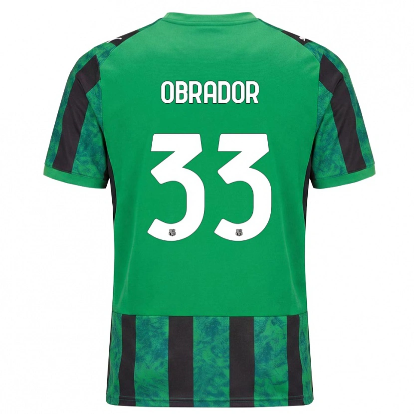 Danxen Hombre Camiseta Rafa Obrador #33 Verde Negro Blanco 1ª Equipación 2026/27 La Camisa