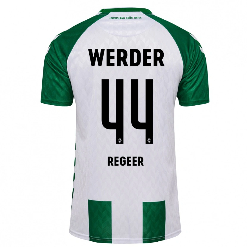 Danxen Hombre Camiseta Youri Regeer #44 Verde Blanco 1ª Equipación 2026/27 La Camisa