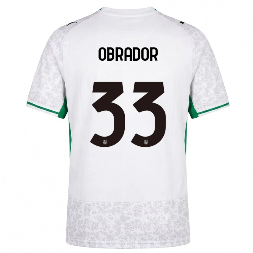 Danxen Hombre Camiseta Rafa Obrador #33 Blanco Negro Verde 2ª Equipación 2026/27 La Camisa