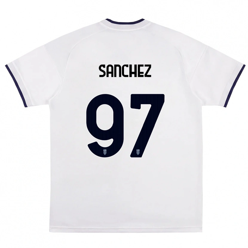 Danxen Hombre Camiseta Robert Sánchez #97 Blanco Rojo Azul Real 2ª Equipación 2026/27 La Camisa