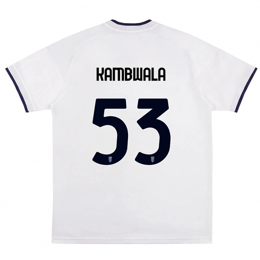Danxen Hombre Camiseta Willy Kambwala #53 Blanco Rojo Azul Real 2ª Equipación 2026/27 La Camisa