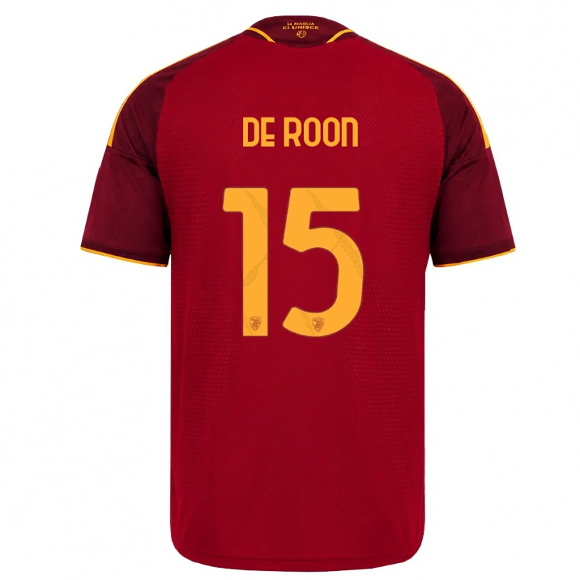 Danxen Hombre Camiseta Marten De Roon #15 Rojo Dorado Amarillo 1ª Equipación 2026/27 La Camisa