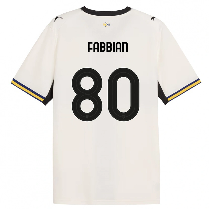 Danxen Hombre Camiseta Giovanni Fabbian #80 Blanco Roto Negro Amarillo 1ª Equipación 2026/27 La Camisa