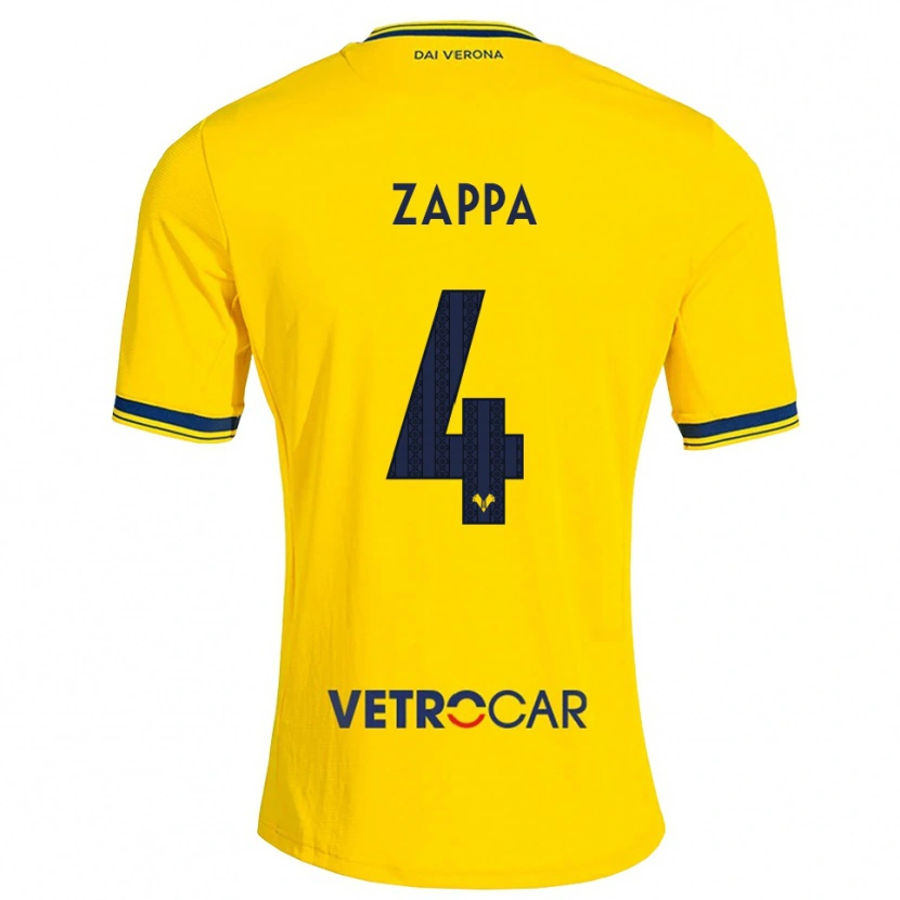 Danxen Hombre Camiseta Gabriele Zappa #4 Amarillo Rojo 2ª Equipación 2026/27 La Camisa
