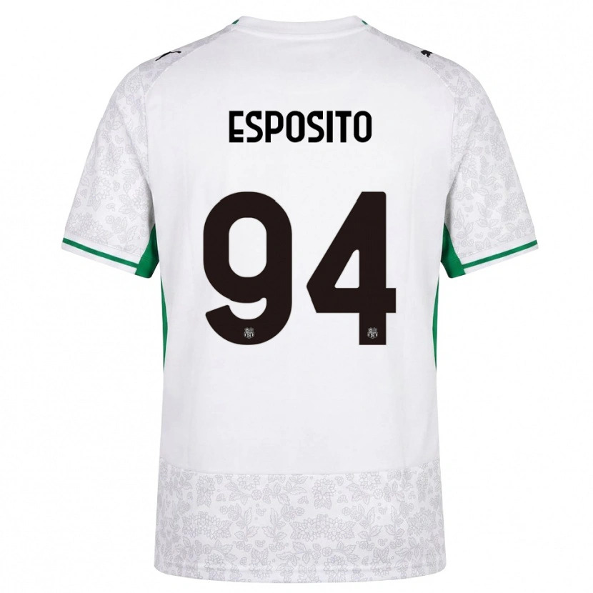 Danxen Hombre Camiseta Sebastiano Esposito #94 Blanco Negro Verde 2ª Equipación 2026/27 La Camisa