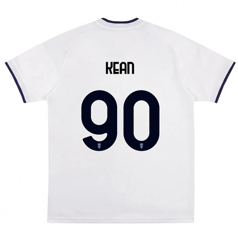 Danxen Hombre Camiseta Moise Kean #90 Blanco Rojo Azul Real 2ª Equipación 2026/27 La Camisa