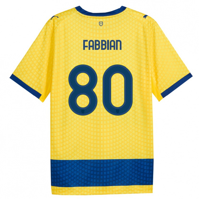 Danxen Hombre Camiseta Giovanni Fabbian #80 Amarillo Azul Negro 2ª Equipación 2026/27 La Camisa