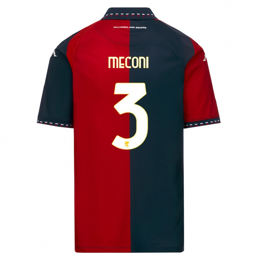 Danxen Hombre Camiseta Edoardo Meconi #3 Rojo Negro Blanco 1ª Equipación 2026/27 La Camisa