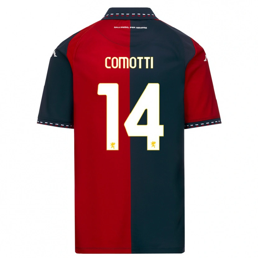 Danxen Hombre Camiseta Manuel Comotti #14 Rojo Negro Blanco 1ª Equipación 2026/27 La Camisa