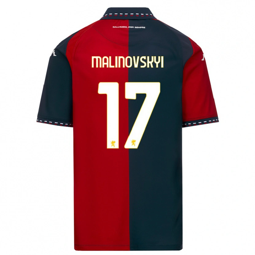 Danxen Hombre Camiseta Ruslan Malinovskyi #17 Rojo Negro Blanco 1ª Equipación 2026/27 La Camisa