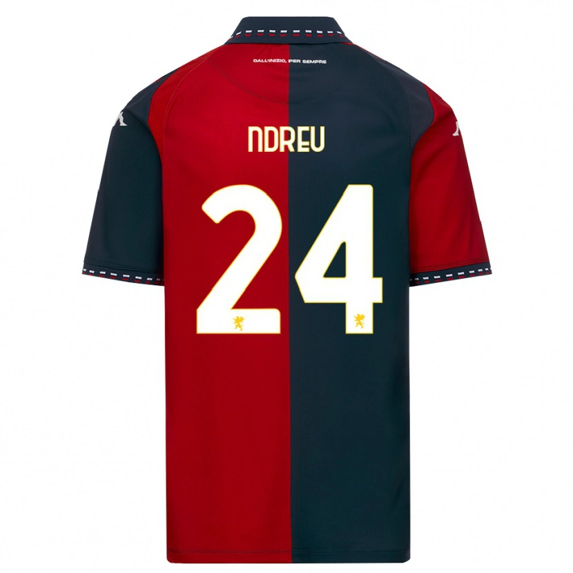 Danxen Hombre Camiseta Rikardo Ndreu #24 Rojo Negro Blanco 1ª Equipación 2026/27 La Camisa