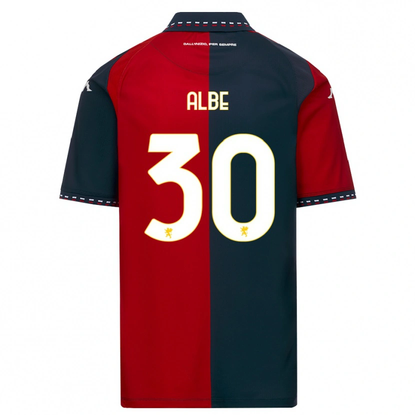 Danxen Hombre Camiseta Salem Albè #30 Rojo Negro Blanco 1ª Equipación 2026/27 La Camisa
