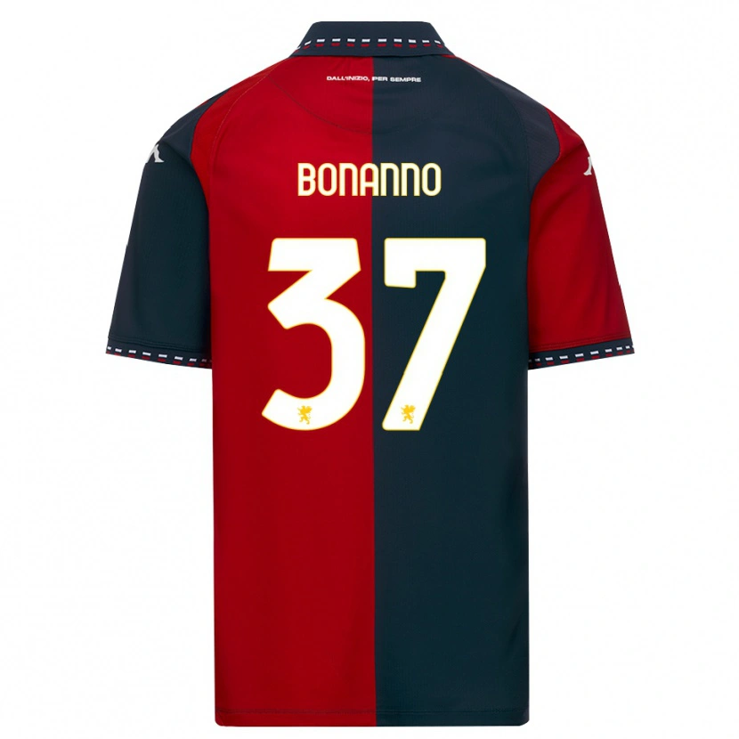 Danxen Hombre Camiseta Giuseppe Bonanno #37 Rojo Negro Blanco 1ª Equipación 2026/27 La Camisa