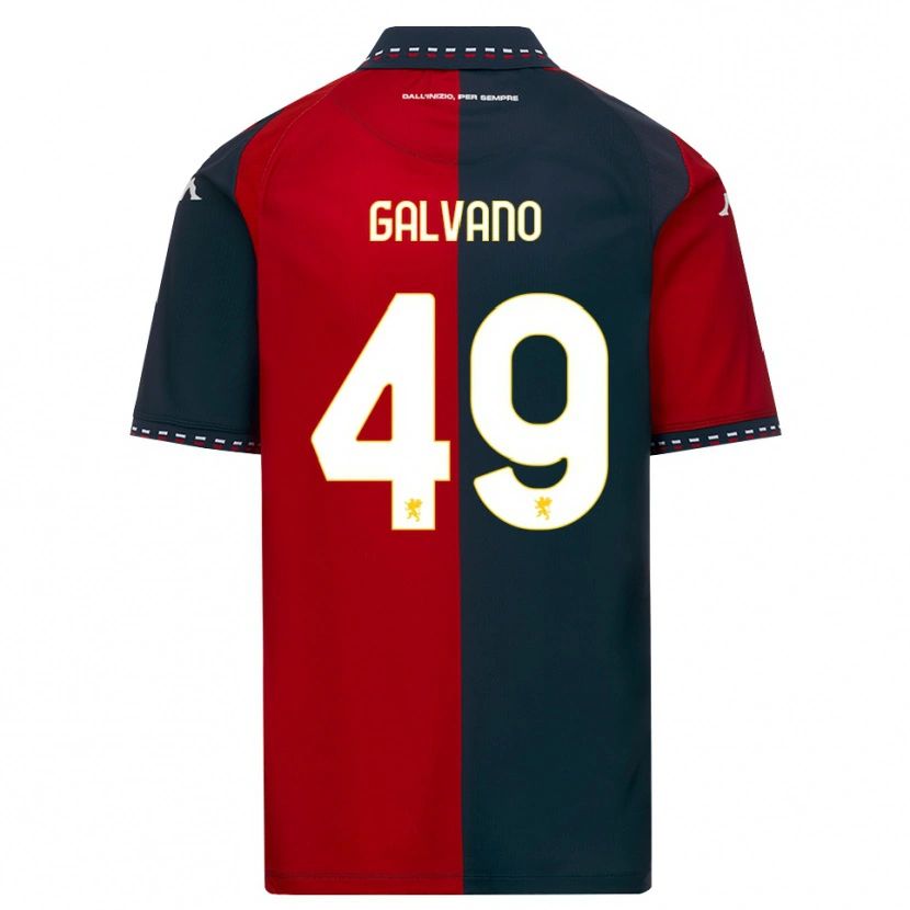 Danxen Hombre Camiseta Cristian Galvano #49 Rojo Negro Blanco 1ª Equipación 2026/27 La Camisa