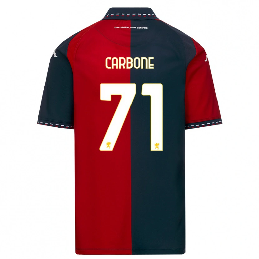 Danxen Hombre Camiseta Filippo Carbone #71 Rojo Negro Blanco 1ª Equipación 2026/27 La Camisa