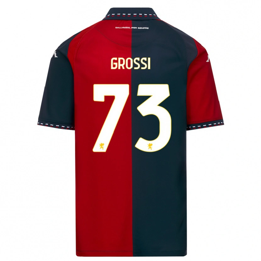 Danxen Hombre Camiseta Jacopo Grossi #73 Rojo Negro Blanco 1ª Equipación 2026/27 La Camisa