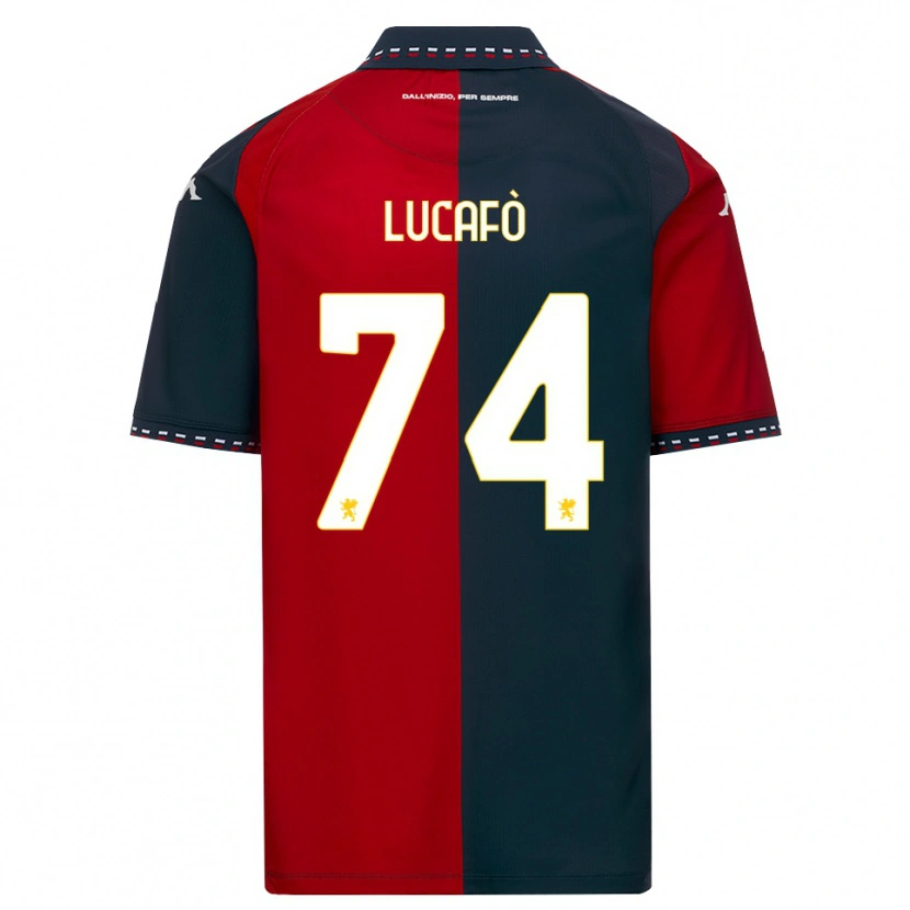 Danxen Hombre Camiseta Sara Lucafò #74 Rojo Negro Blanco 1ª Equipación 2026/27 La Camisa