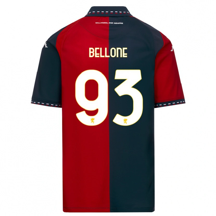 Danxen Hombre Camiseta Francesco Bellone #93 Rojo Negro Blanco 1ª Equipación 2026/27 La Camisa