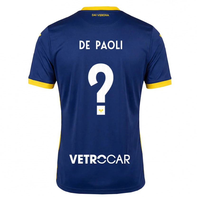 Danxen Hombre Camiseta Mirko De Paoli #0 Azul Real Amarillo Blanco 1ª Equipación 2026/27 La Camisa