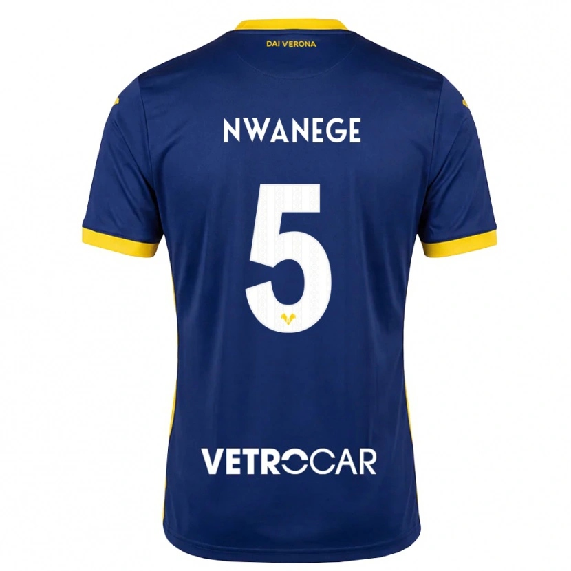 Danxen Hombre Camiseta Karlson Nwanege #5 Azul Real Amarillo Blanco 1ª Equipación 2026/27 La Camisa