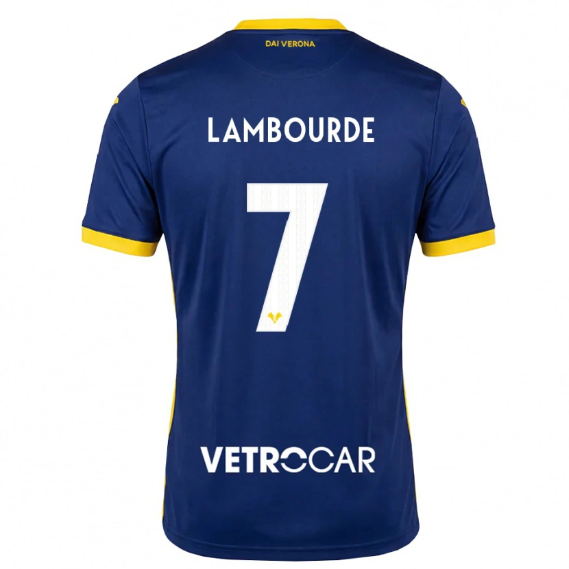 Danxen Hombre Camiseta Mathis Lambourde #7 Azul Real Amarillo Blanco 1ª Equipación 2026/27 La Camisa