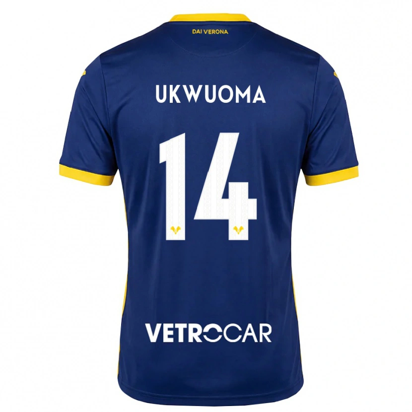 Danxen Hombre Camiseta Bright Ukwuoma #14 Azul Real Amarillo Blanco 1ª Equipación 2026/27 La Camisa