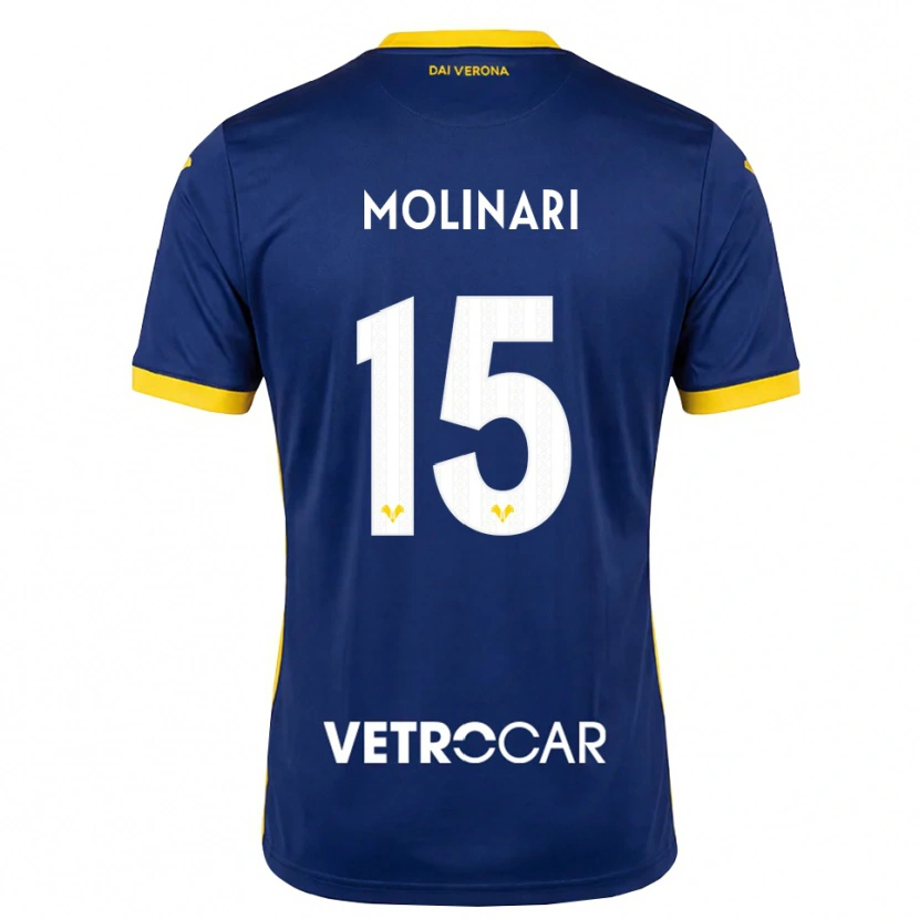 Danxen Hombre Camiseta Gabriele Molinari #15 Azul Real Amarillo Blanco 1ª Equipación 2026/27 La Camisa