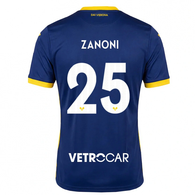 Danxen Hombre Camiseta Greta Zanoni #25 Azul Real Amarillo Blanco 1ª Equipación 2026/27 La Camisa