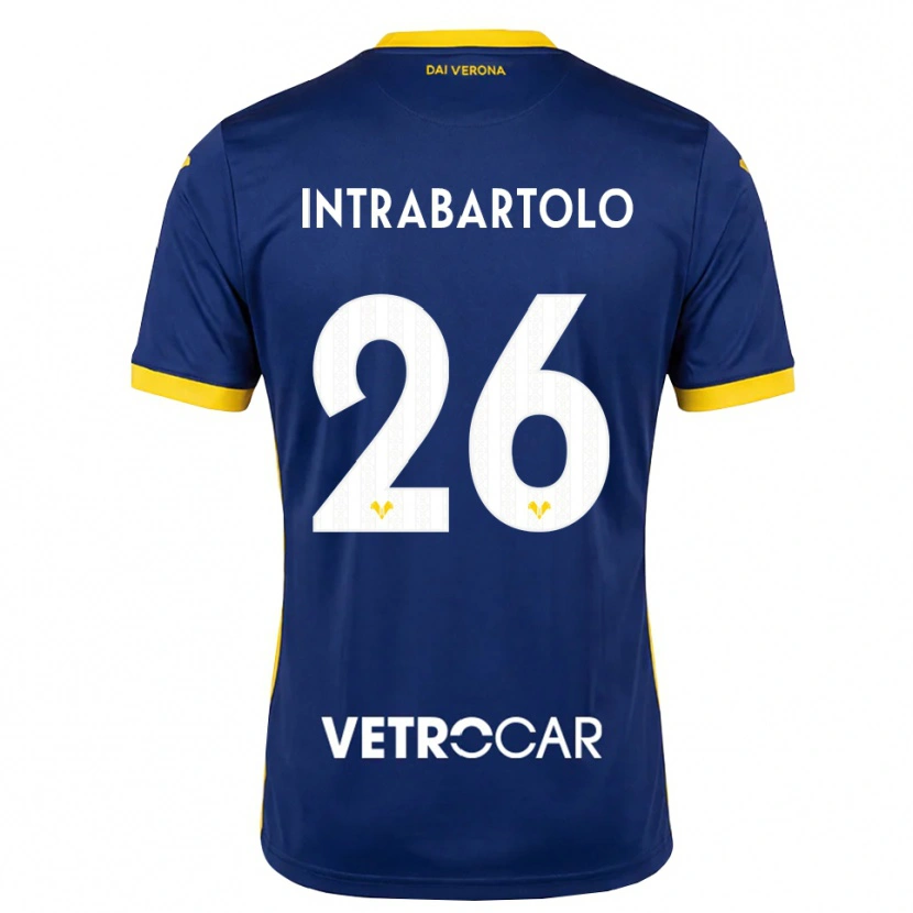 Danxen Hombre Camiseta Denis Intrabartolo #26 Azul Real Amarillo Blanco 1ª Equipación 2026/27 La Camisa