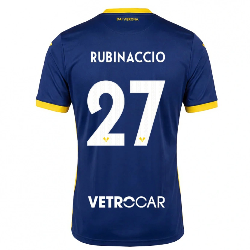 Danxen Hombre Camiseta Nikol Rubinaccio #27 Azul Real Amarillo Blanco 1ª Equipación 2026/27 La Camisa
