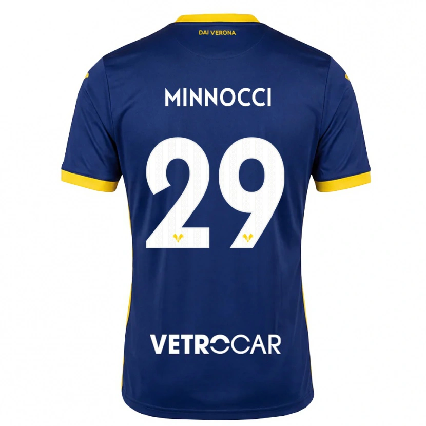Danxen Hombre Camiseta Valerio Minnocci #29 Azul Real Amarillo Blanco 1ª Equipación 2026/27 La Camisa