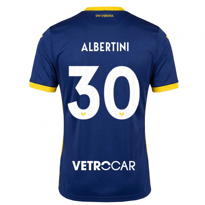 Danxen Hombre Camiseta Francesco Albertini #30 Azul Real Amarillo Blanco 1ª Equipación 2026/27 La Camisa