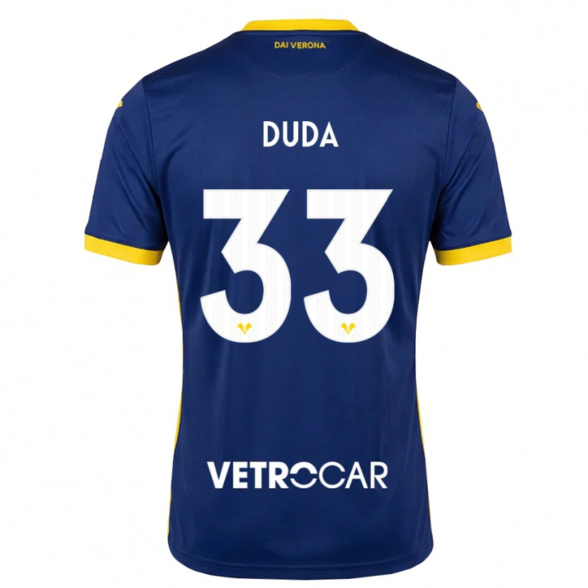 Danxen Hombre Camiseta Ondrej Duda #33 Azul Real Amarillo Blanco 1ª Equipación 2026/27 La Camisa