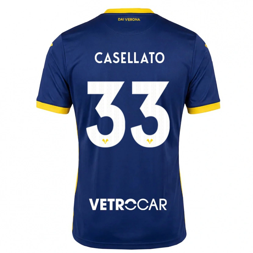 Danxen Hombre Camiseta Elisa Casellato #33 Azul Real Amarillo Blanco 1ª Equipación 2026/27 La Camisa