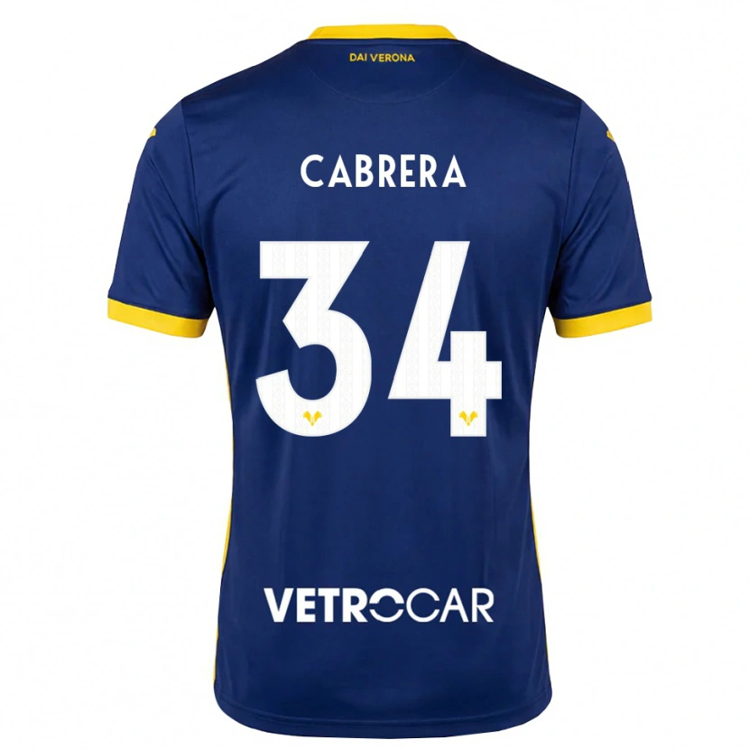 Danxen Hombre Camiseta Ilena Cabrera #34 Azul Real Amarillo Blanco 1ª Equipación 2026/27 La Camisa